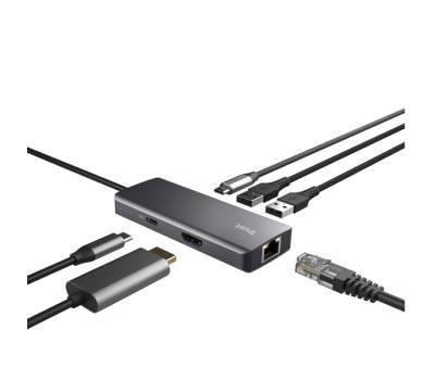 Adattatore multiporta Dalyx - USB-C 6 in 1 - alluminio-argento - Trust - 24968 - 8713439249682 - DMwebShop - 3