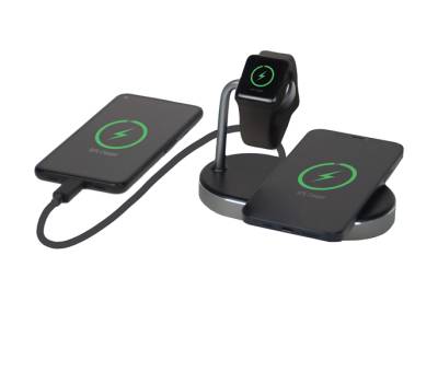 Supporto di ricarica 3-in-1 - WCS-02 - ricarica via cavo e wireless - Verbatim - 49556 - 23942495567 - DMwebShop - 1