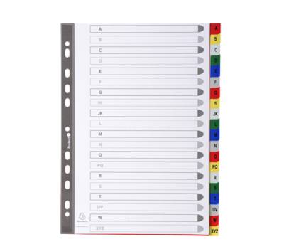Separatore alfabetico A Z PPL A4 colori assortiti - 1303 - 1