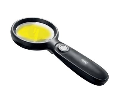 Lente di ingrandimento diametro 7,5 cm con LED nero - 29986 - 1