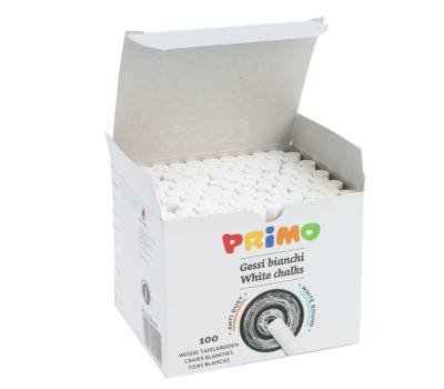 Gessetti tondi diametro 9x80 mm bianco Scatola 100 gessetti tondi - 1131 - 1