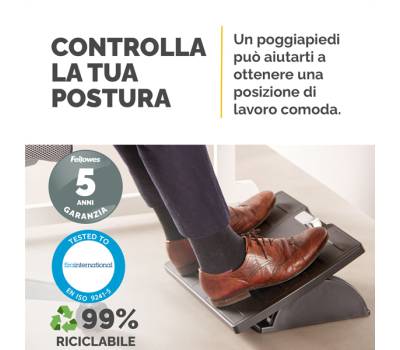Poggiapiedi regolabile con sistema antibatterico Microban - 19027 - 1