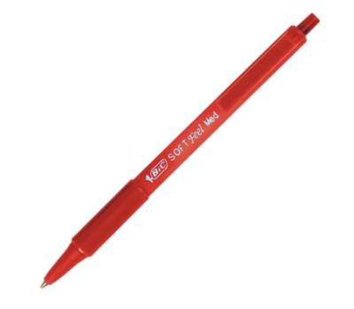 Penne a sfera a scatto Soft Feel punta 1 mm rosso - 6896 - 1