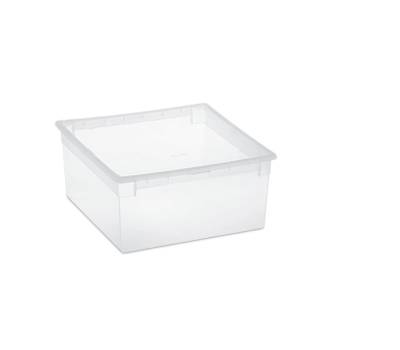 Contenitore multiuso Light Box lt 37,8x39,6x18,5 cm 23 lt plastica trasparente - 8478 - 1