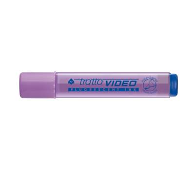 Evidenziatore Video - punta a scalpello - da 1 - 5 mm - lilla - conf. 12 pezzi - Tratto - 830208 - DMwebShop - 1