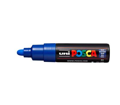 Marcatore a base d acqua Uni Posca PC7M punta tonda large 4,5-5,5 mm blu - 22305 - 1