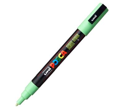 Marcatore Uni Posca PC3M punta fine 0,9-1,3 mm verde chiaro - 10553 - 1