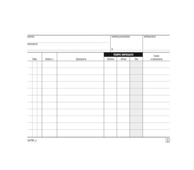 Blocco rapporto lavori 50 - 2 copie autoautoricalcanti - 9223 - 1