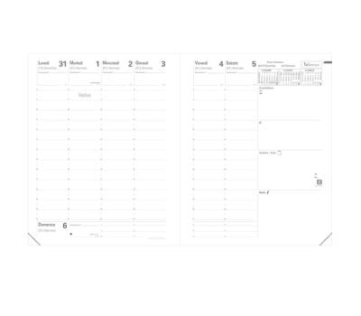 Agenda settimanale Presidente 2026 copertina Marlow 21 x 27 cm blu notte - 2645 - 1