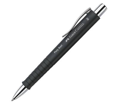 Set stilo B Poly Pen sfera Poly Ball punta 0,7 mm fusto nero Faber Castell - 30504 - 1