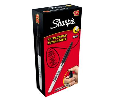 Marcatore permanente fine RT a scatto punta conica fine 1 mm nero - 6881 - 1