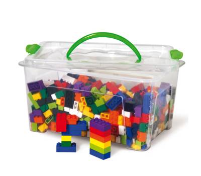 Mattoncini Micro da costruzione in ABS colori assortiti bauletto da 580 pezzi - 9054 - 1