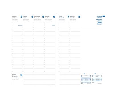 Agenda settimanale Presidente Equology 2026,21 x 27 cm rosso - 2394 - 1