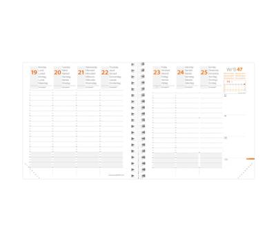 Agenda settimanale Time Life 2026,16 x 16 cm rosa iridescente - 2433 - 1