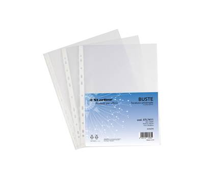 Buste forate Light liscio 22 x 30 cm trasparente - 2571 Buste forate Light liscio 22 x 30 cm trasparente - 2571