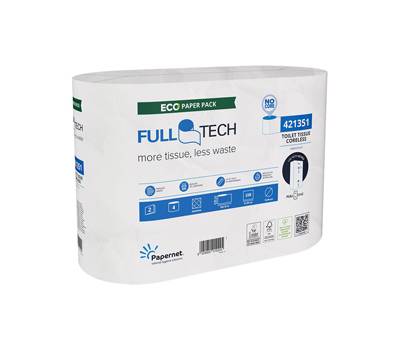 Carta Igienica FullTech senza anima 104,78 mt cellulosa bianco pacco 4 rotoli - 3025