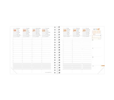 Agenda settimanale Time Life 2026,16 x 16 cm nero - 2425 - 1