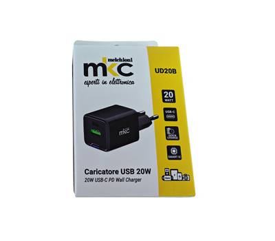 Caricatore USB 20W 1 USB C 1 USB A nero Melchioni - 3454