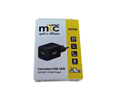 Caricatore USB 35 W 1 USB C 1 USB A nero Melchioni - 3457