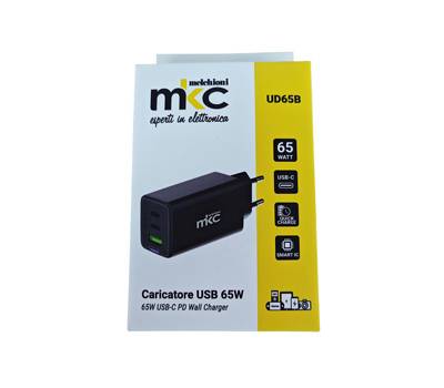 Caricatore USB 65 W 2 USB C 1 USB A nero Melchioni - 3488