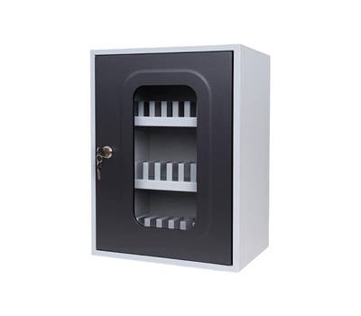 Cassetta portacellulare con anta trasparente 30 posti 30 x 23 x 40 cm grigio - 3506