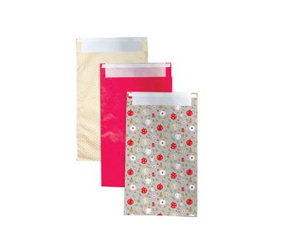 Sacchetto regalo fantasia Natale assortite con patella adesiva 26 x 40,5 cm confezione 3pz - 3266