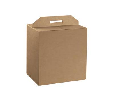 Scatola panettone bottiglia liscio 33 x 25 x 35 cm avana - 3550