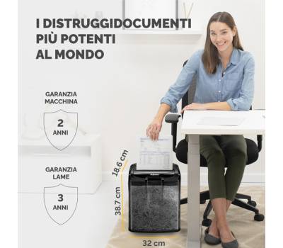 Distruggidocumenti M 7 cm a frammenti nero Fellowes 4701801 - 1360 - 5