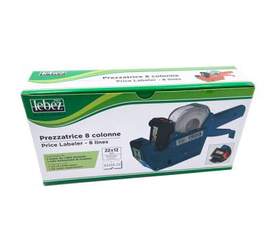 Prezzatrice - 1 banda - 8 colonne - con euro - nero - Lebez - 200 - 8007509085035 - DMwebShop - 1