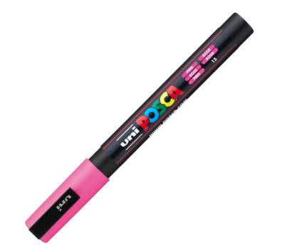 Marcatore a base d'acqua Uni Posca PC3M - punta fine - 0,9 - 1,3 mm - rosa - Uni Mitsubishi - M PC3M RA - 4902778915837 - DMwebShop - 1