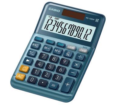 Calcolatrice da tavolo MS 120EM 12 cifre blu - 1241 - 1