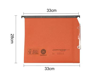 Cartella sospesa Cartesio Plus - armadio - interasse 33 cm - fondo U - 33 x 28 cm - arancio - conf. 25 pezzi - Bertesi - 314M LINK3-A2 - 8058983261262 - DMwebShop - 1