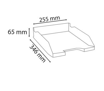 Vaschetta portacorrispondenza COMBO MIDI EcoBlack 34,6 x 25,5 x 6,5 cm nero - 1624 - 1