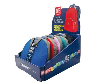 Zainetto ripiegabile One Color - colori assortiti - conf. 10 pezzi - Blasetti - 2217 - 8007758122178 - DMwebShop - 1