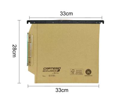 Cartella sospesa armadio Cartesio - 33 cm - fondo U 3 cm - 32,6 x 28 cm - avana - conf. 25 pezzi - Bertesi - 114F BETA 3-A1 - 8058983260821 - DMwebShop - 1