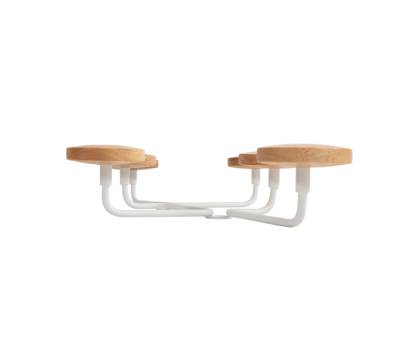 Appendiabiti da muro - 6 posti - 12 x 28 x 7 cm - metallo-legno - bianco - Alba - PMSIXBC - 3129710016228 - DMwebShop - 3