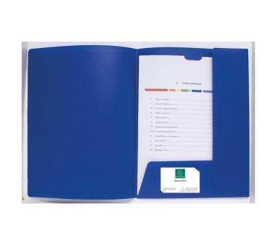 Cartella di presentazione Kreacover - in PP - 2 alette - blu - A4 - Exacompta - 43502E - 3130630435020 - DMwebShop - 2