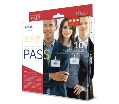 Portanome Pass 3P - 9,5 x 6 cm - metallo - senza cordoncino - conf. 10 pezzi - Sei Rota - 318413 - 8004972028699 - DMwebShop - 1 Portanome Pass 3P - 9,5 x 6 cm - metallo - senza cordoncino - conf. 10 pezzi - Sei Rota - 318413 - 8004972028699 - DMwebShop - 1