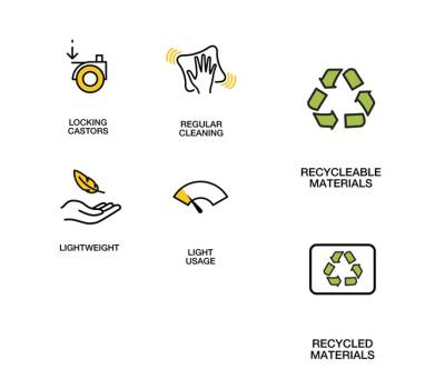 Portablocco mobile Earth - 70 x 100 cm - Bi-office - EA4876995GR - 5603750501015 - DMwebShop - 5