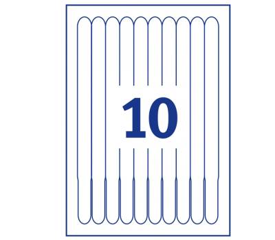 Braccialetti identificativi stampabili - bianco - 5 fogli - 10 et/fg - A4 - Avery - L4000-5 - 5014702134340 - DMwebShop - 3