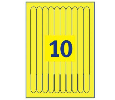 Braccialetti identificativi stampabili - giallo - 5 fogli - 10 et/fg - A4 - Avery - L4001-5 - 5014702134357 - DMwebShop - 3
