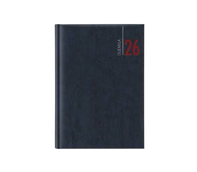 Agenda giornaliera 2026 copertina in carta imbottita 14,5 x 20,5 cm blu - 3590