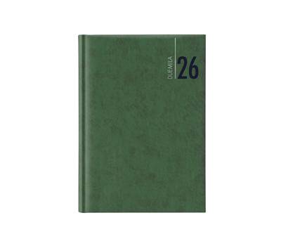 Agenda giornaliera 2026 copertina in carta imbottita 14,5 x 20,5 cm verde - 3573
