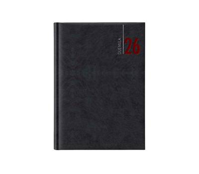 Agenda settimanale 2026 copertina in carta imbottita 17 x 24 cm nero - 3627