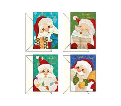 Biglietto auguri Babbo Natale fantasie assortite - 3572