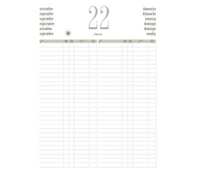 Libro prenotazioni ristorante 2026 con copertina similpelle imbottita blu - 3065 - 1