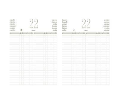 Libro prenotazioni ristorante 2026 con copertina similpelle imbottita blu - 3065 - 2