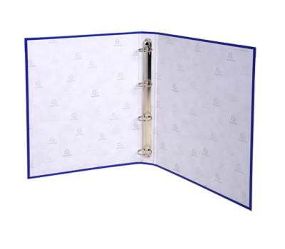 Raccoglitore foderato PPL 4 anelli tondi 30 mm dorso 4 cm 22 x 30 cm blu scuro - 2726 - 1