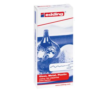 Marcatore permanente a vernice 780 - punta 0,8 mm - argento - Edding - E-780 054 - 4004764953738 - DMwebShop - 1