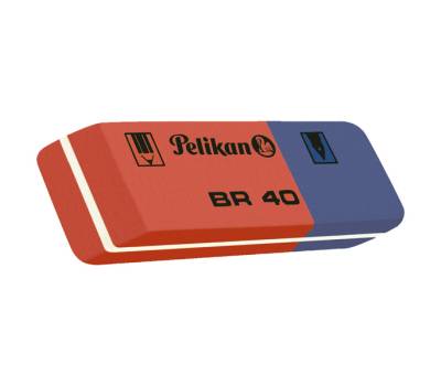 Gomma BR40 - blu e rossa - conf. 40 pezzi - Pelikan - 400142586 - 4012700204240 - DMwebShop - 1